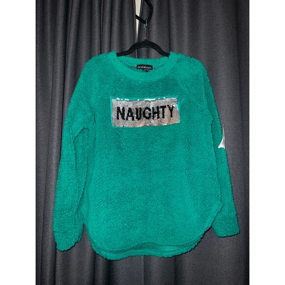 Ugly Christmas Sweater Fleece Xmas Sweatshirt Crewneck Size Large NWT - Picture 1 of 3